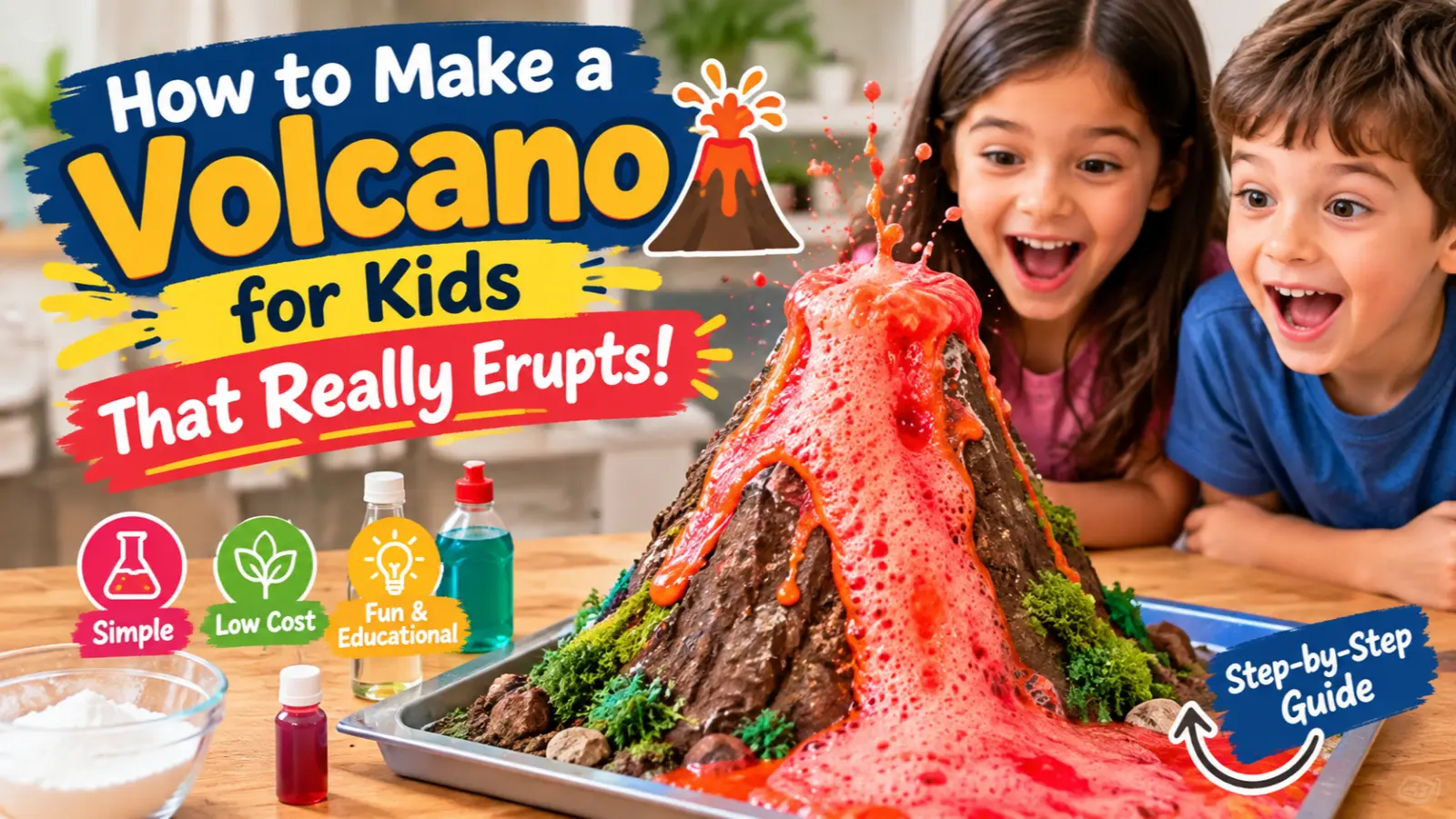 How To Make A Volcano For Kids