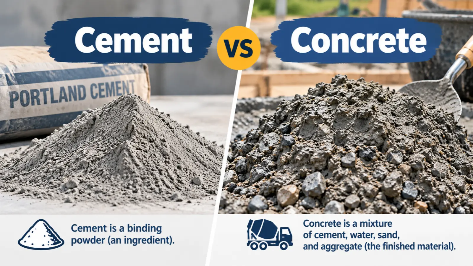 Concrete Vs Cement