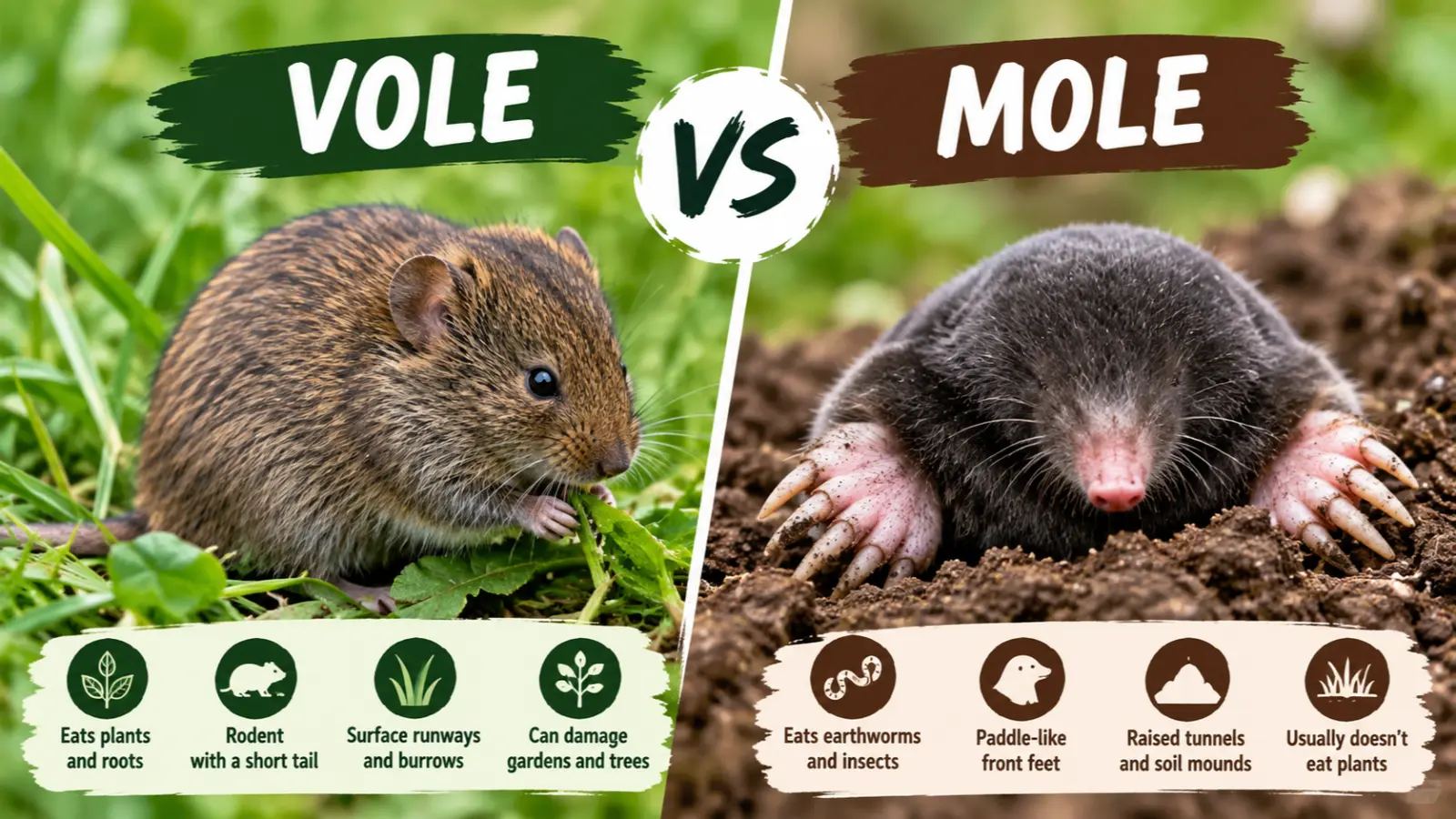 Vole Vs Mole